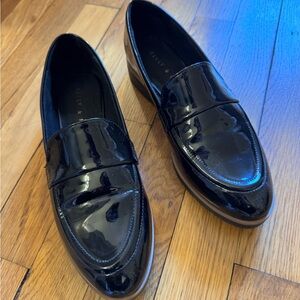 Black Patent Loafers - Like New!
